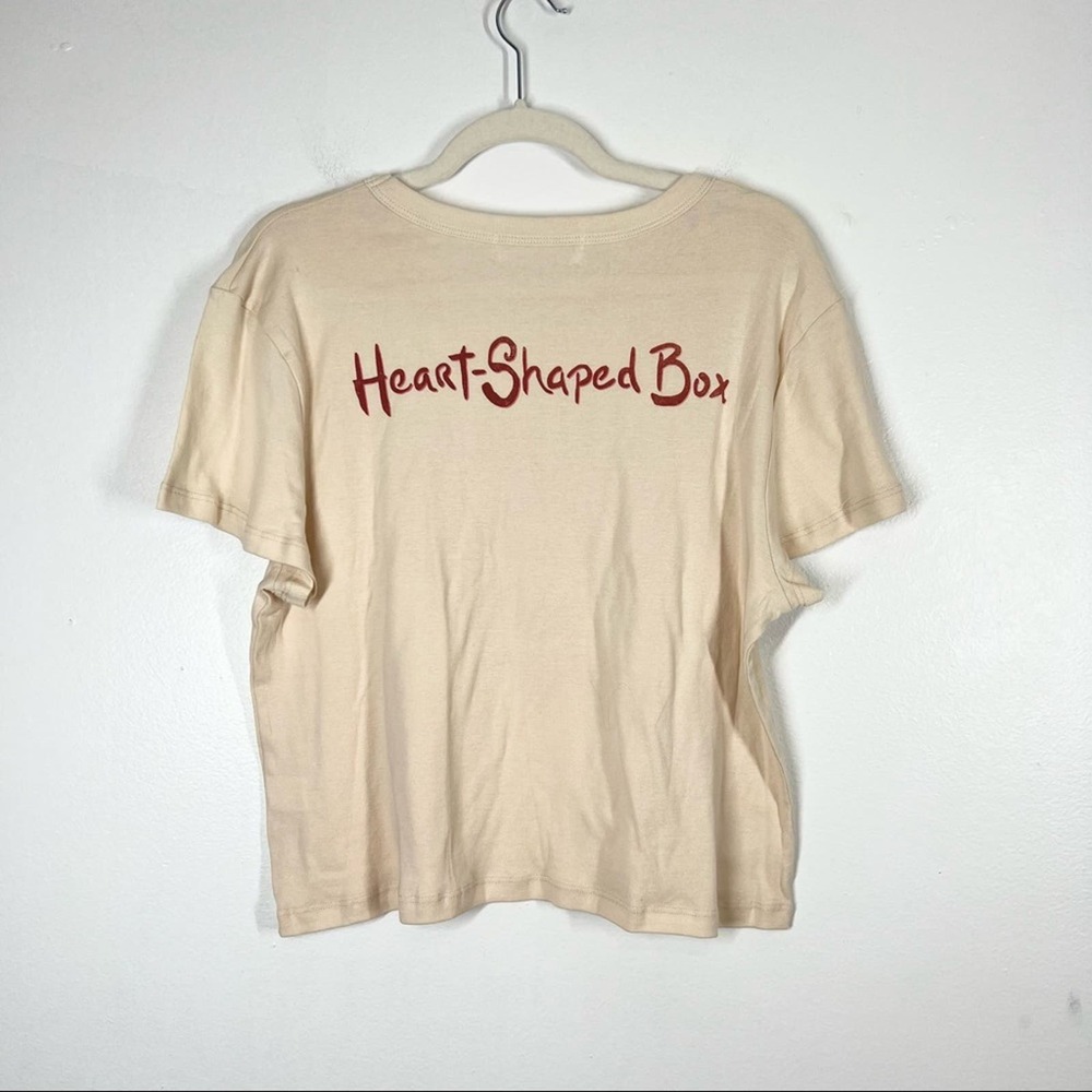 FREE PEOPLE NWOT Nirvana In Utero Heart Shaped Box Band Tee Shrunken XL - Picture 5 of 7